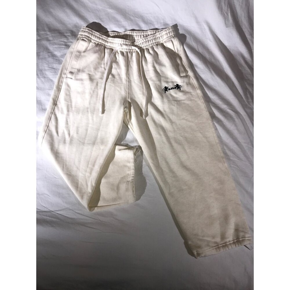 Nike Men's Lebron James Cream/ Beige Cotton  Blend Joggers Sweatpants